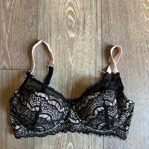 Mimi Holliday lace pink and black bra